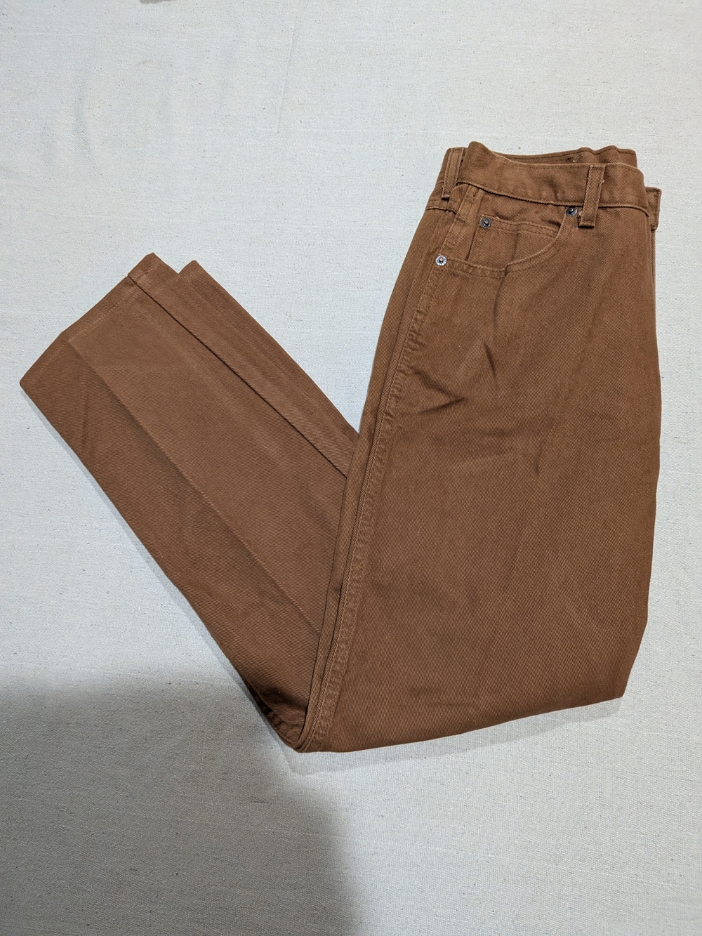 Vintage 1990s Women's Jordache Basics High Rise Brown Deadstock Jeans - Picture 2 of 12